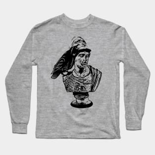 Raven Crow - Bust Of Goddess Pallas Athena 1 Long Sleeve T-Shirt